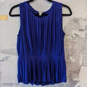 J Crew Pleated Tank Side XS